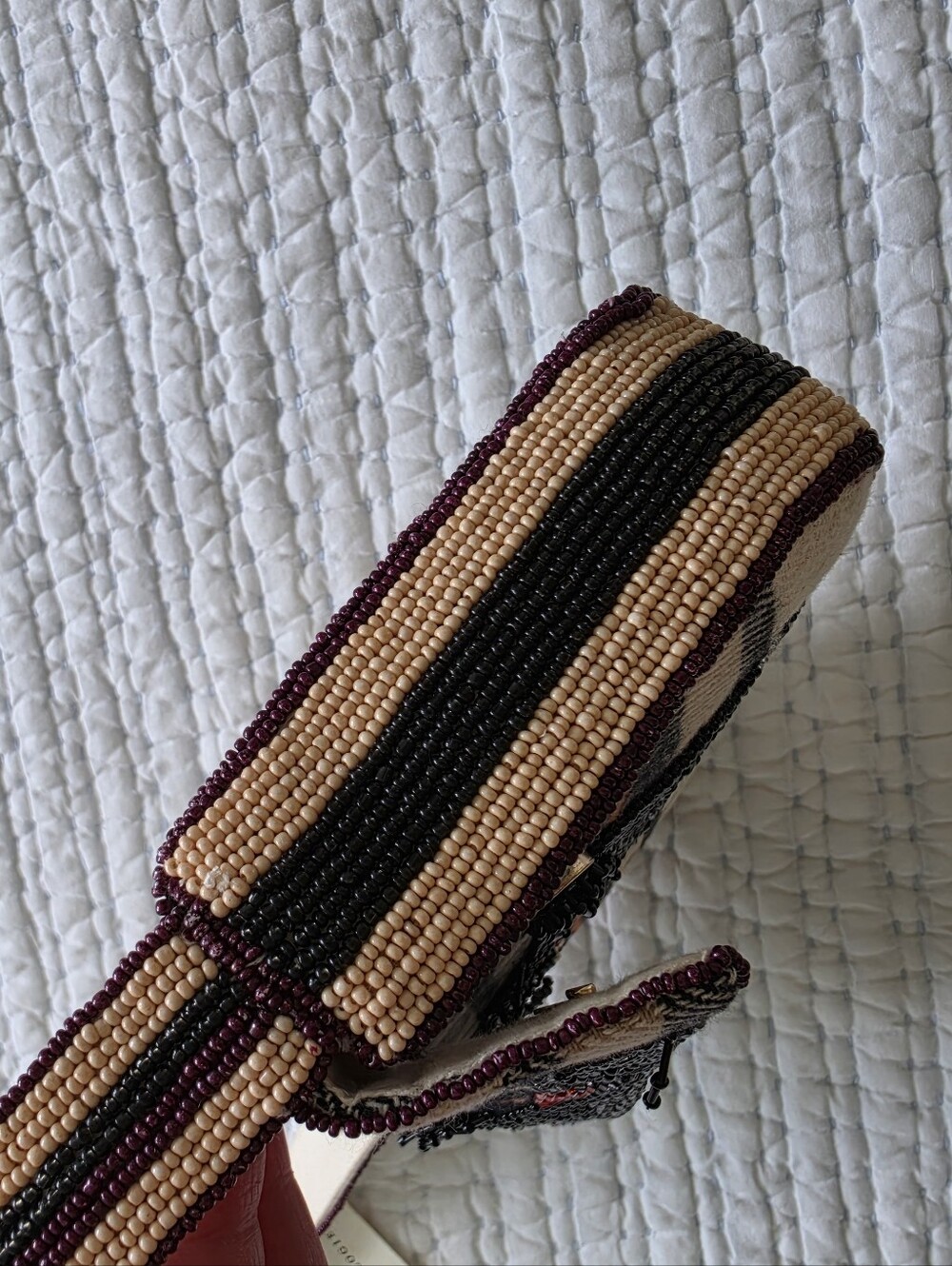 Anthropologie Fiona Beaded Horse Equestrian British Check Old Money NWT - Picture 10 of 13